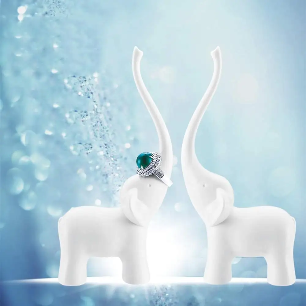 2 шт. декоративный держатель для кольца в виде слона|Упаковка и стойки украшений| |