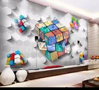 Обои на заказ Bacal, оригинальные 3D обои с изображением кубика Рубика, обои для гостиной, спальни