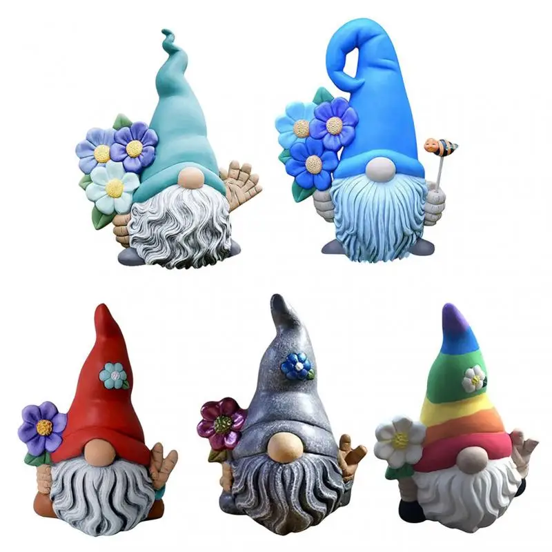 

Сказочная беслицевая кукла карликовая статуя Санта гном Рождественское украшение статуя Рудольфа скандинавский гном миниатюрное украшен...