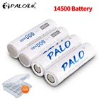Литий-ионный аккумулятор PALO 14500, AA, 3,7 в, 900 мА  ч, 14500, для Светодиодный одного фонарика