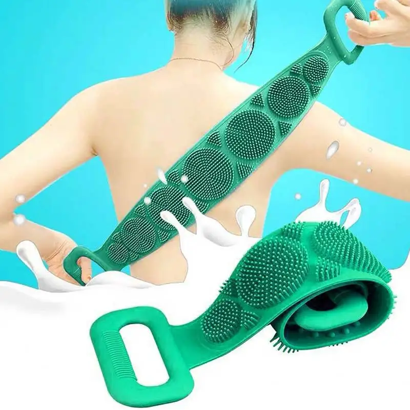 

Magic Silicone Brushes Bath Towels Body Brush Bath Belt Exfoliating Back Brush Belt Wash Skin Household Clean Shower Brushes