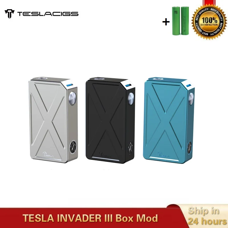 Электронная сигарета 100% оригинал Tesla Invader 3 коробка мод 240 Вт Питание от двух