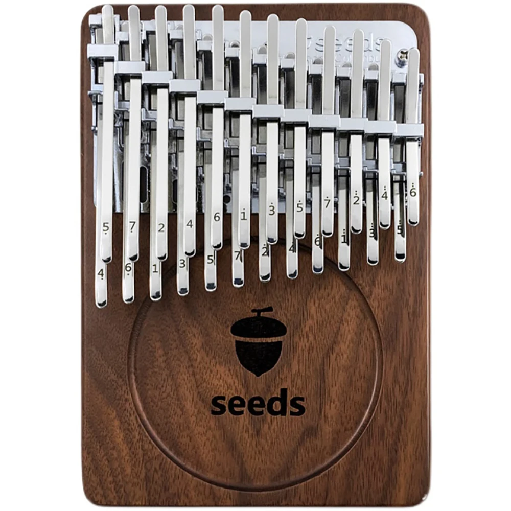 Double Layer Kalimba 24/34 Key Thumb Piano Calimba Mbira Black Walnut Keyboard Musical Instrument Professional Christmas Gift