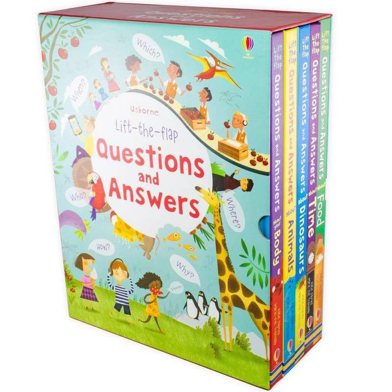 5 шт. Usborne открытые вопросы и ответы поднимите клапан английские развивающие