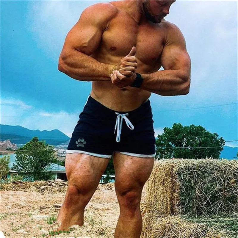 

Mens Gym Fitness Shorts Bodybuilding Run sport Jogging Workout Male 2021 Summer Cool Breathable Mesh men Short Sweatpants