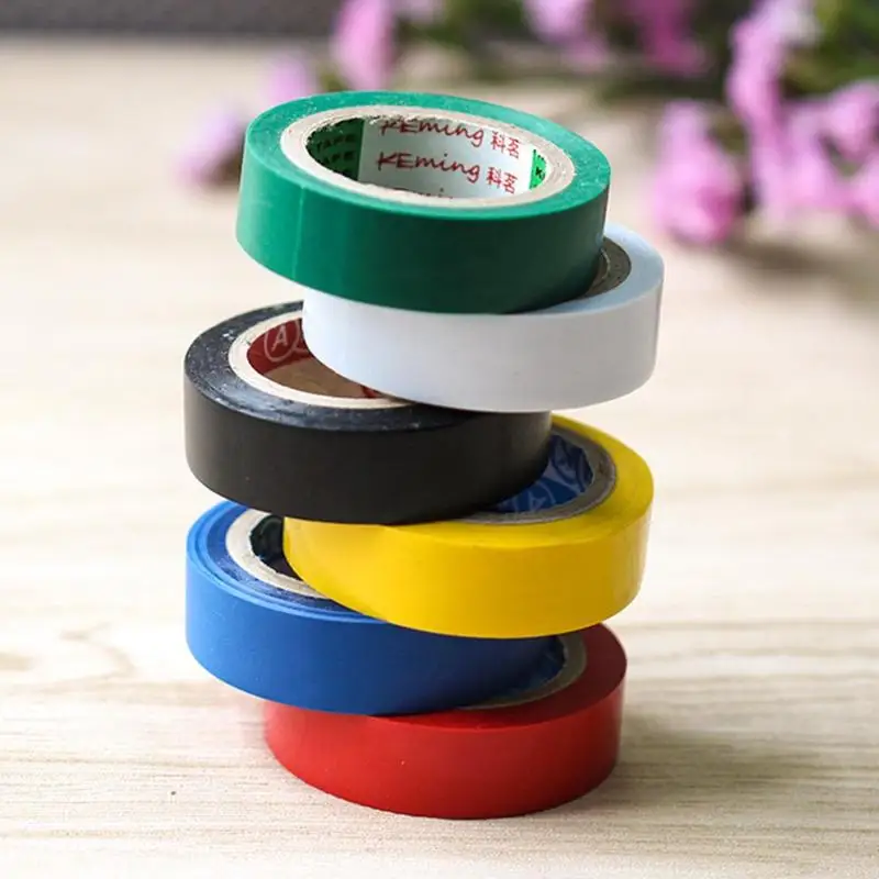

Black White PVC 18mmx10m Electrical Tapes Flame Retardent Tools Electrical DIY Tape Insulation Adhesive E4G9