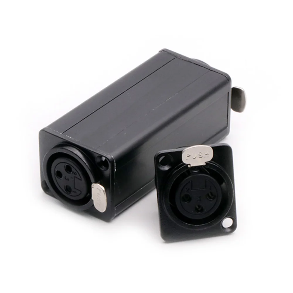 1PC High quality Black 3PIN XLR Straight Adapter Panel Mount Connector Male to Female Extension | Обустройство дома