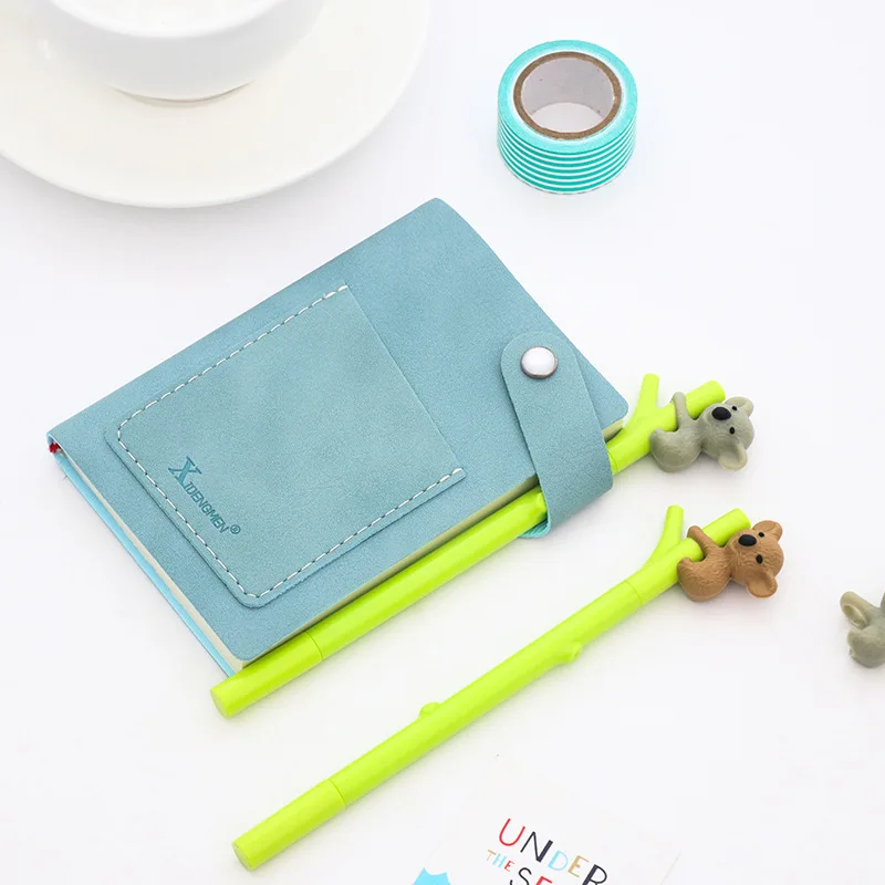 3 шт. 0 38 мм креативные милые коала ветви с черными чернилами гелевая ручка