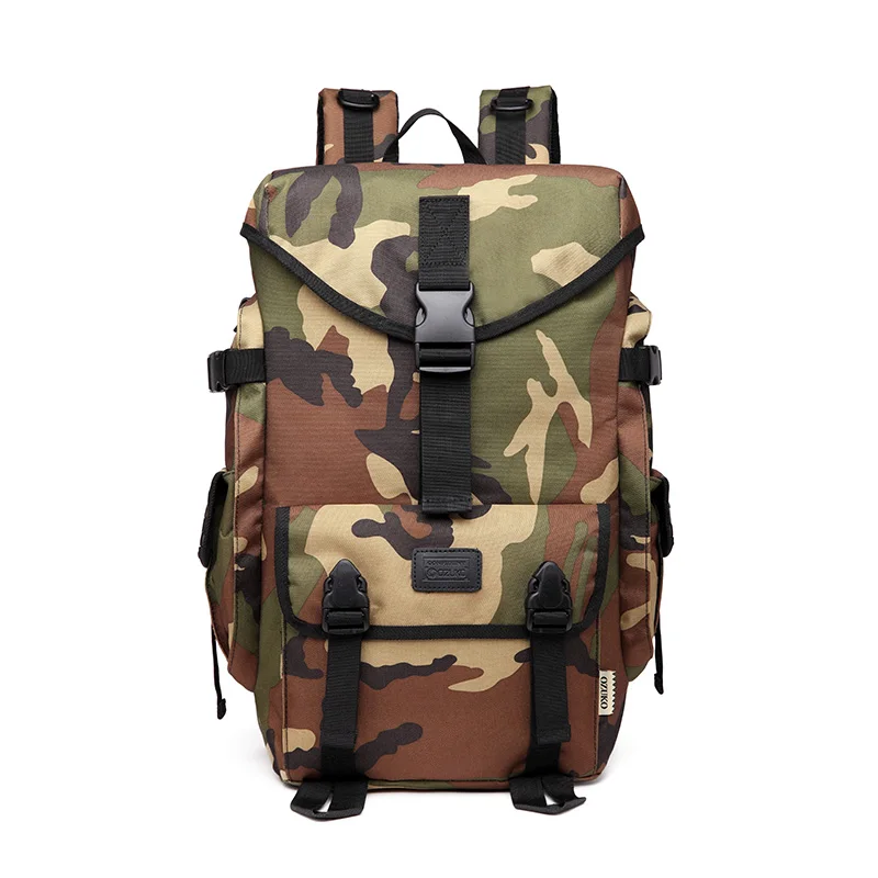 Mochila модный рюкзак для мужчин Путешествия черные Наплечные сумки ozuko сумка для ноутбука мужские рюкзаки большой школьный рюкзак - Цвет: Camouflage