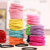 100pcslot fashion baby girls candy colors nylon elastic hair rope children rubber headbands hair accessories for woman