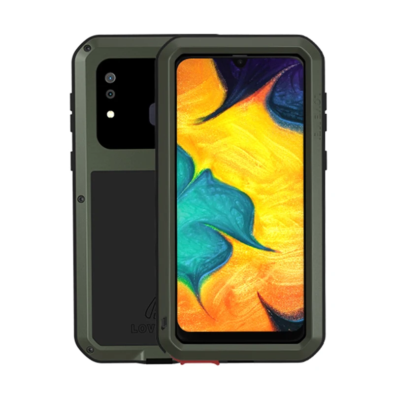 Бренд Love Mei чехол для samsung Galaxy A20 A30 противоударный металлический полный корпус