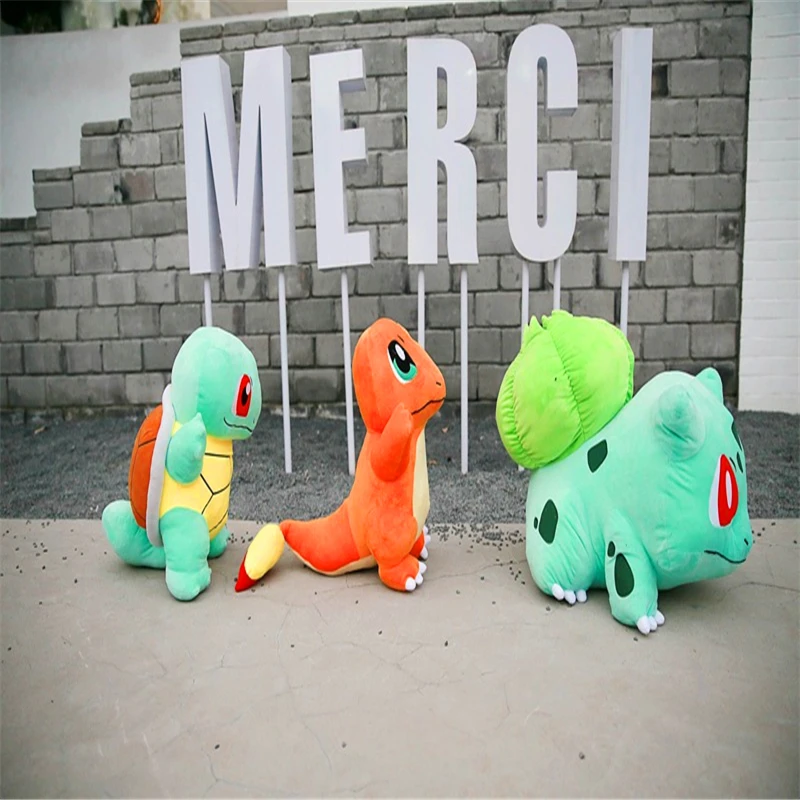 

50*55cm 1.5kg Bulbaaur | 60cm 1kg Quirtle | 50cm 0.9kg Charmander Big Cotton Plush Oft Stuffed Doll Toy for Kid Xmas Gift