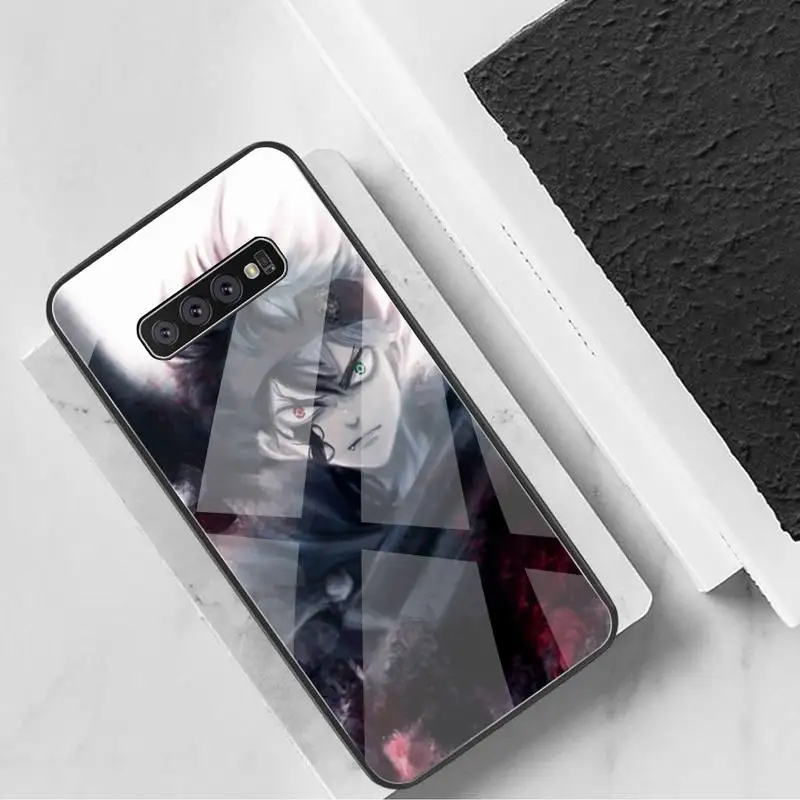 

Anime Black Clover Phone Case Tempered Glass For Samsung S20 Plus S7 S8 S9 S10 Plus Note 8 9 10 Plus