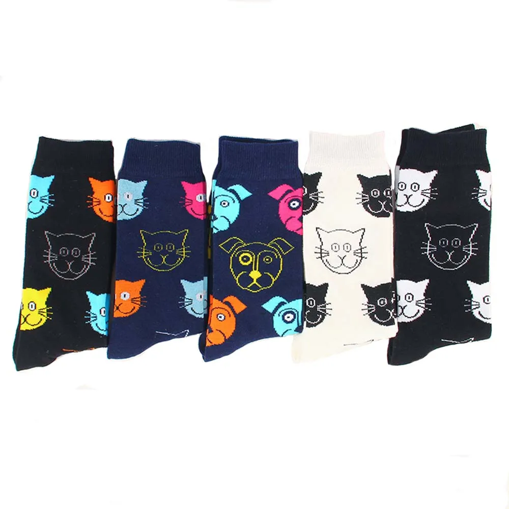 Женские забавные модные носки женские хлопковые с мультяшным принтом Харадзюку