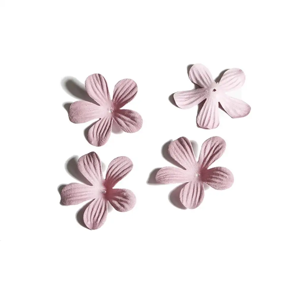 Light Purple 30 шт. маленькие Изысканные кожаные цветы искусственный цветок ручной работы головы Свадебные украшения DIY Скрапбукинг Ремесло поддельные цветы - Color: Light Purple