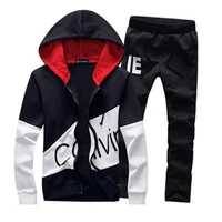 sportswear men set letter sportswear sweatsuit large size sporting suits tracksuit male track suit jacket hoodie with pants