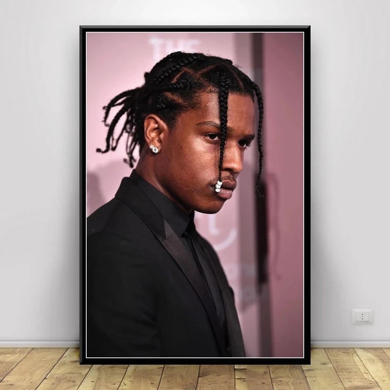 

G280 ASAP Rocky Rap Music Star Hip Hop Art Decor Picture Quality Canvas Painting Home Decor Poster living Bar Wall Decor