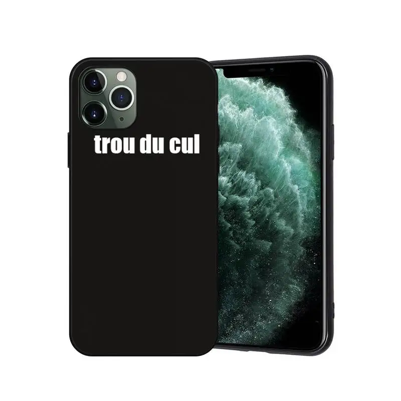 French Slogan Phone Fundas Coque for IPhone 11 12 Pro Max Case XR XS 7 8 6s Plus Accessories Mini 11pro TPU Soft Cover | Мобильные