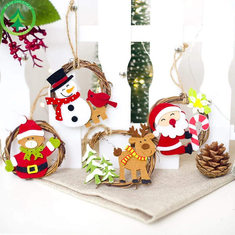 Рождественские украшения для дома двери с изображениями Санта Клауса и