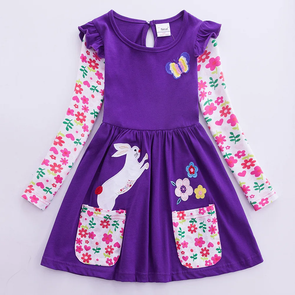 Весна 2019 г. платье с единорогом для маленьких девочек хлопковые детские платья