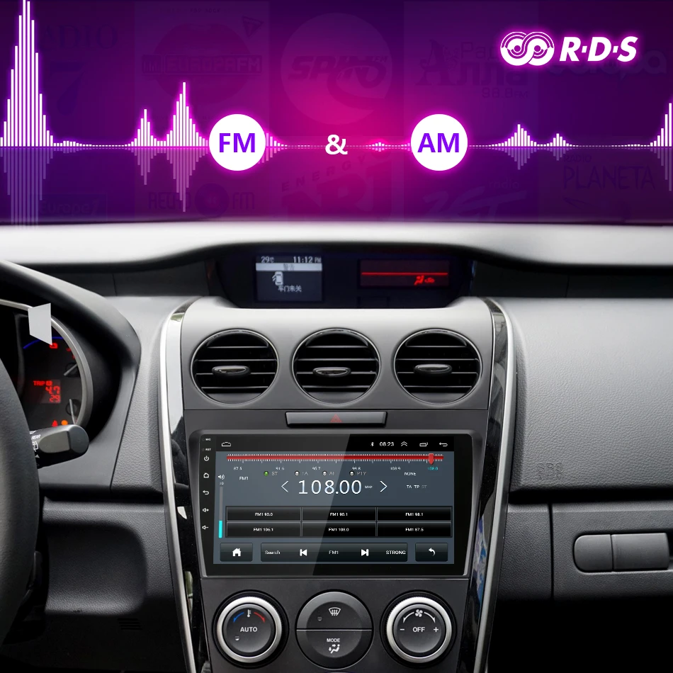 Jansite RDS " Android автомобильное радио для Mazda CX7 2008- DSP плеер с сенсорным экраном HIFI функция 2G+ 32G rom coche видео с рамкой