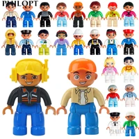 moc diy big building blocks doll figures educational toy compatible duplo large bricks assembly children kids gifts for girl boy