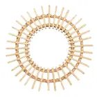 Ротанговое круглое зеркало для макияжа, инновационное художественное украшение для туалетной комнаты, настенные подвесные зеркала, поделки