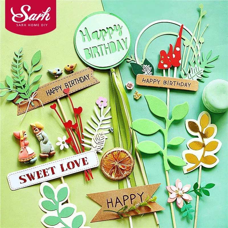 Листья качели плетеная Топпер для торта на день рождения украшения детский душ