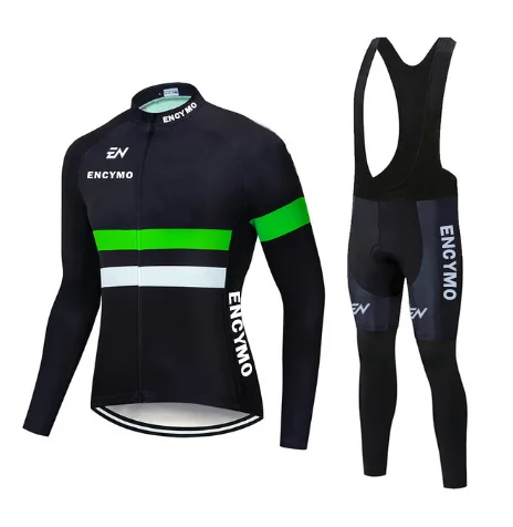 

Cycling Jersey Set 2022 ENCYMO Long Sleeve Mountain Bike Clothes Wear Men Racing Bicycle Clothing Ropa Maillot Ciclismo