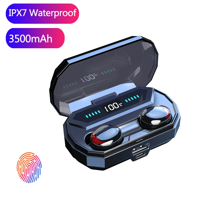 Беспроводные наушники IPX7 водонепроницаемые сенсорное управление TWS 5 0 Bluetooth