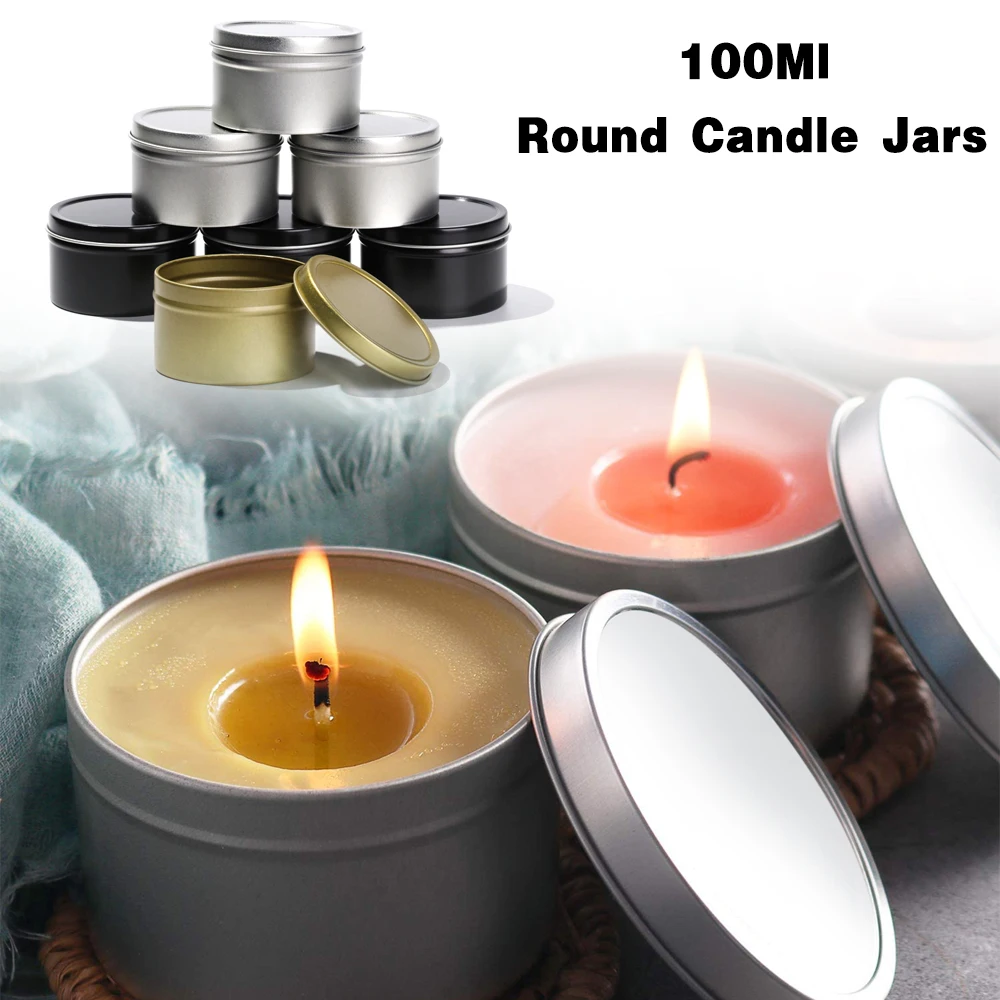 100 мл 7*7*4 см свечи круглые металлические банки для хранения Чехол DIY косметический