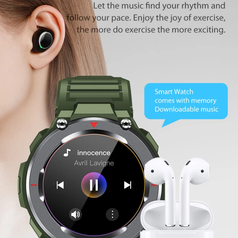 

S25 Smart Watch For Women Men BT Call Music Play IP67 Outdoor Smartwatch Hear Rate Monitor Men Sport Wrist Watch For Andorid IOS