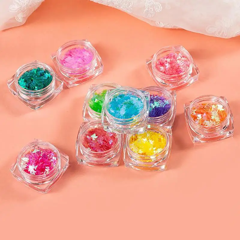 Набор блесток для ногтей с цветными бабочками 12 коробок/1 комплект|Стразы и