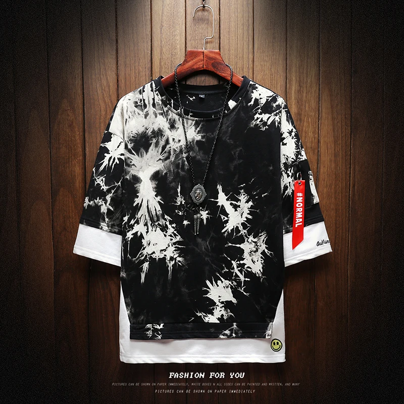 Мужская футболка Harajuku уличная модная забавная с коротким рукавом в стиле хип хоп