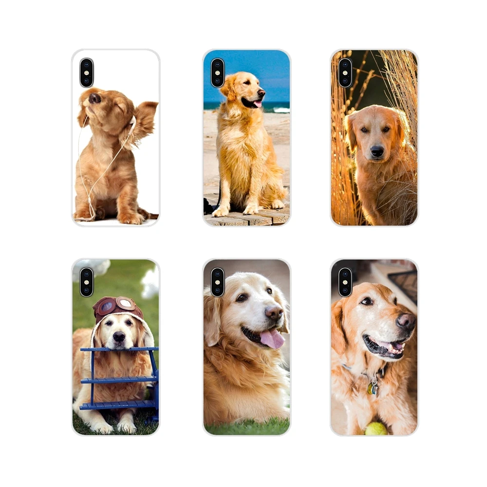 Аксессуары оболочка Чехлы животные милая собака золотой ретривер для Samsung A10 A30 A40