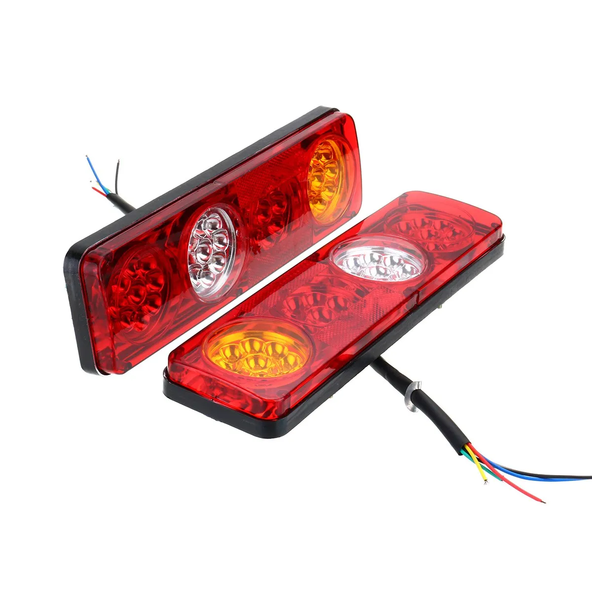 

2pcs LED Car Lamp Auto Rear Tail Lights Lamp Brake Stop Light Waterproof for Trailer Caravan Truck Lorry 36LED 12v red white