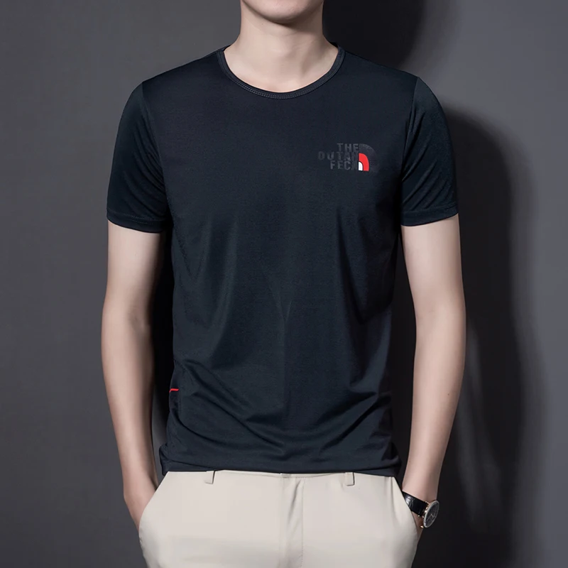 

Summer Hot Sale Cheap High Quality Fashion Slim Fit Logo Print Men O-neck Short Sleeve T-shirt
