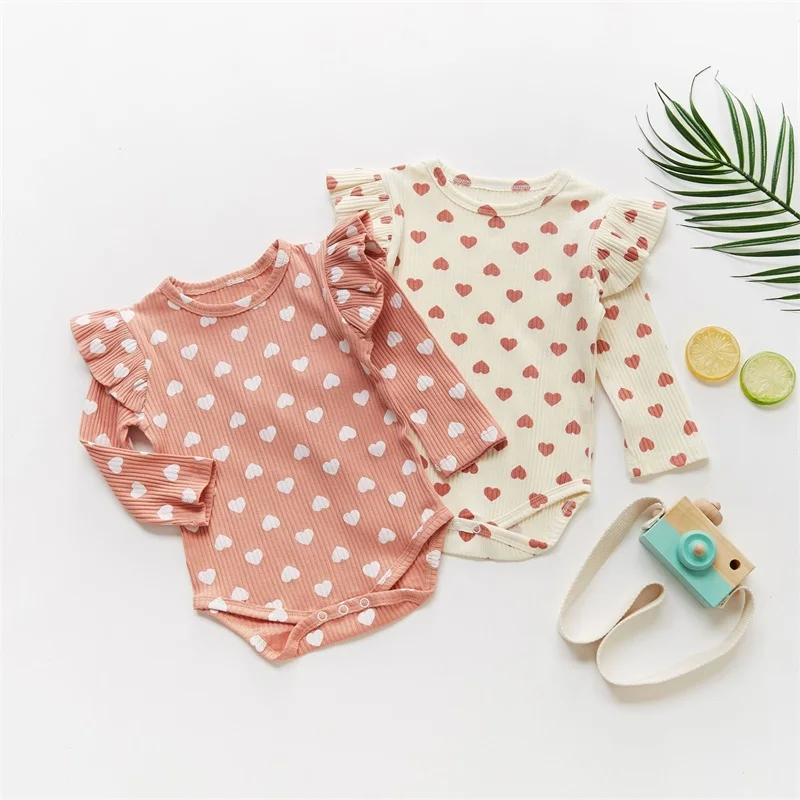 

Infant Girls Long Sleeve Autumn Rompers Dot Print Newborn Baby Jumpsuit for Kids Girl