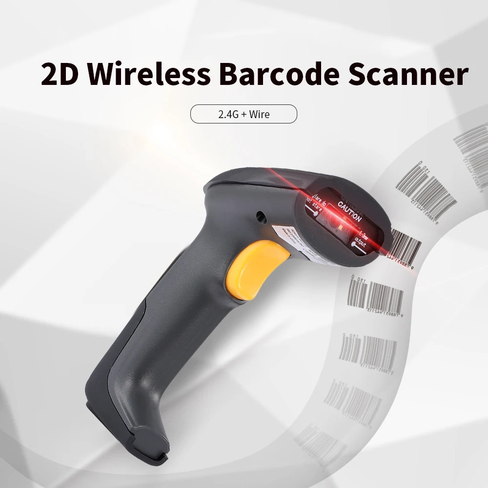 Сканер штрих кодов 1D 2D со встроенной аккумуляторной батареей 2 4 ГГц|Сканеры| |
