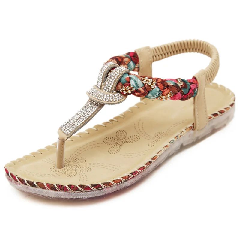 

Fashion Woman Sandals Summer Shoes Retro Open Toe Plus Size Flat Sandals Women Ladies Breathable Hollow Female Beach Sandals