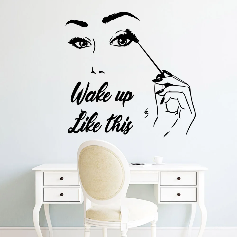 Изысканные наклейки на стену для макияжа глаз домашняя отделка декоративные