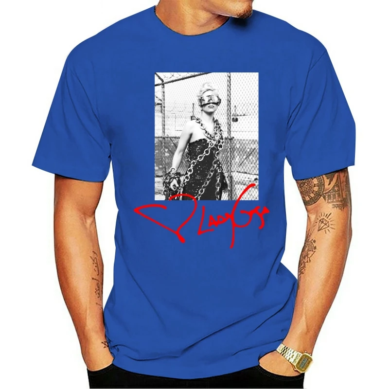 Футболка Леди Гага маска для сигарет Pic черная новая официальная Merch|Мужские