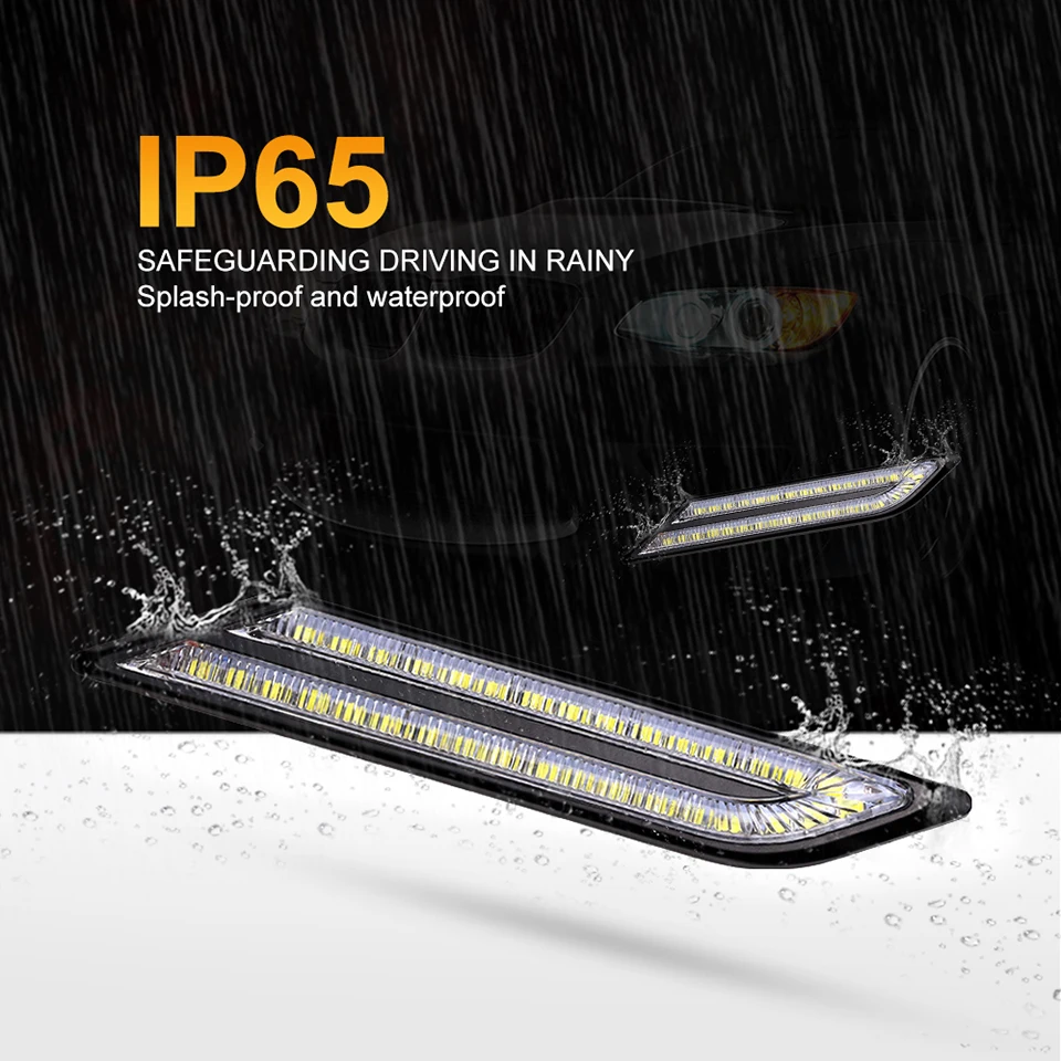Nlpearl 2x33 SMD дневные ходовые огни для автомобиля, светодиодный, водонепроницаемый, супер яркий светодиодный модуль DRL, автомобильный светильник в сборе, автомобильный Стайлинг 12 В
