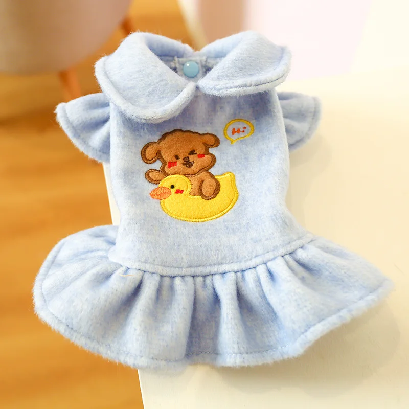 

Pet Winter Clothes Puppy Bear Print Skirt Pets Clothing For Small Dogs Cats Chihuahua Yorkies Costume Princess Dress Ropa Perro