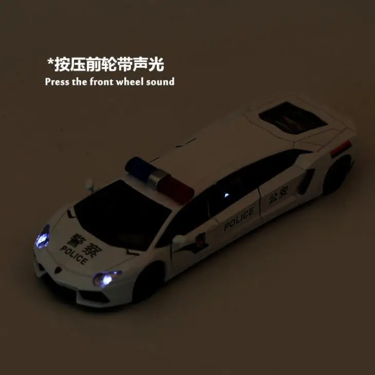 Новинка 1:36 полицейская модель автомобиля из сплава Литые и игрушечные