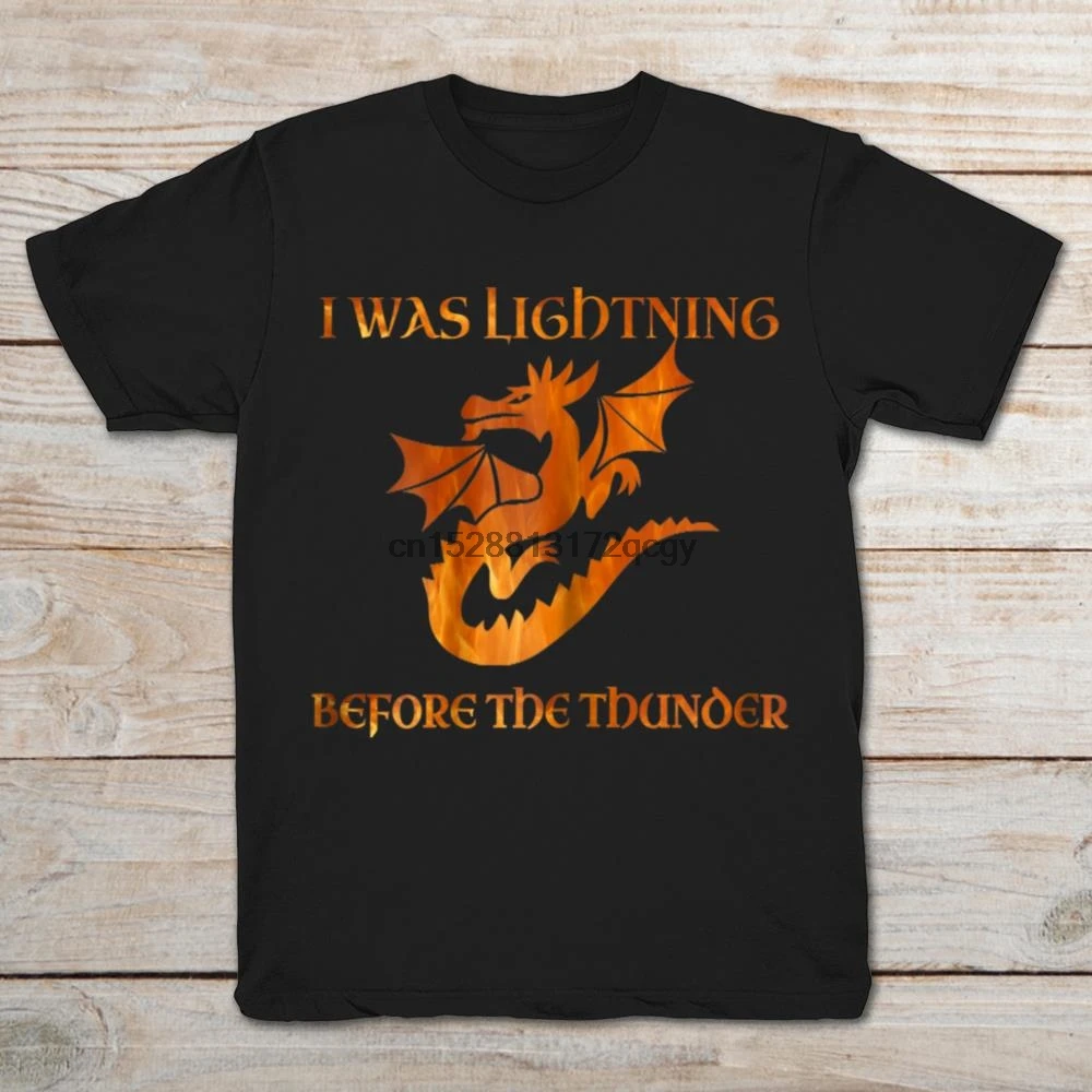 Бренд I Was Lightning перед Тандер Дракон Футболка 2019 Мужская футболка с коротким