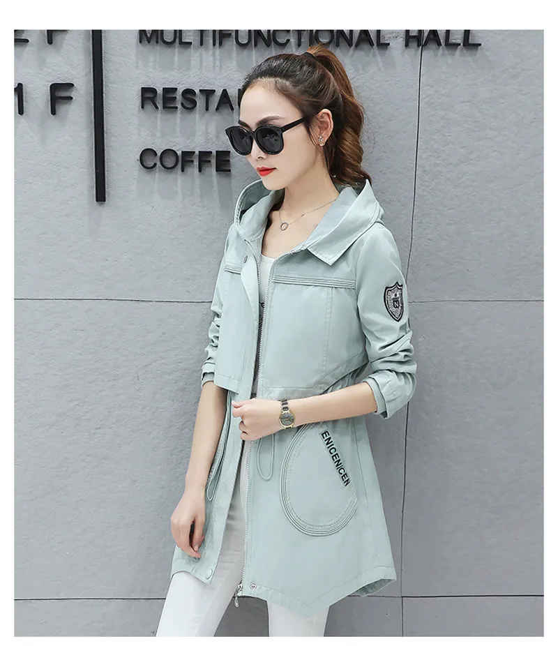 Женское приталенное пальто с капюшоном Весенняя модель 2020 женская верхняя