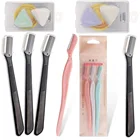 123 шт. Цветной триммер для бровей, женские бритвы для бровей, инструмент для снятия макияжа, складная бритва для бровей, инструмент для макияжа