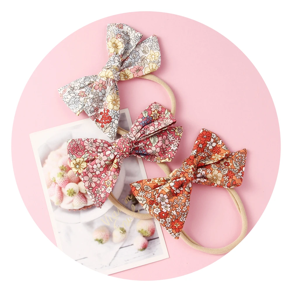 1 шт. Детская повязка на голову с весенним принтом бантики заколки для волос детей