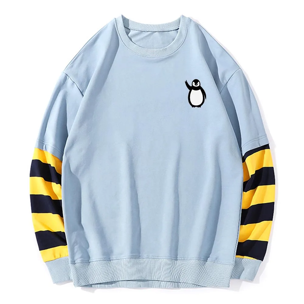 Пингвин свитер с длинными рукавами в полоску для поддельные Двухсекционная